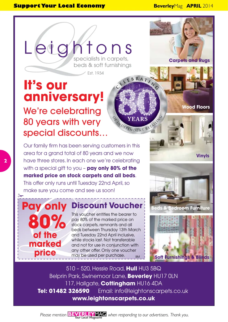 Beverley Magazine — April 2014 — Page 2 of 32