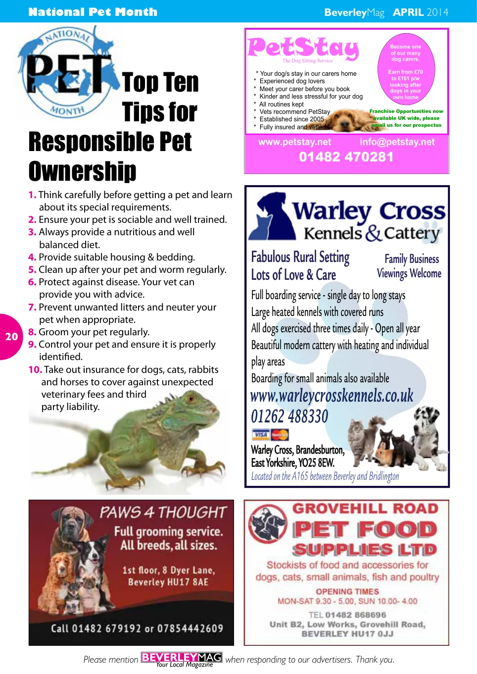 Beverley Magazine — April 2014 — Page 20 of 32