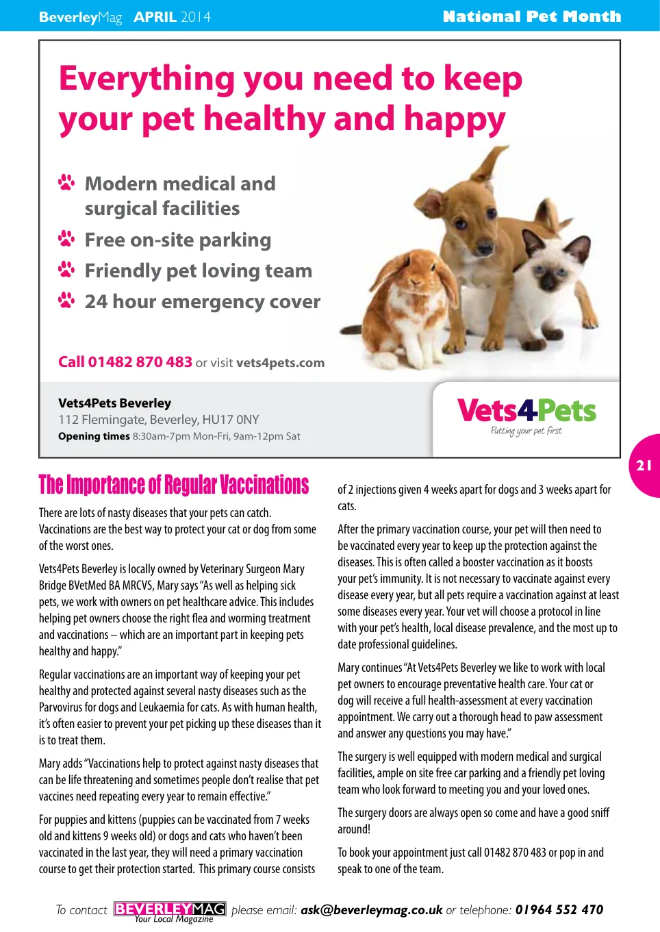 Beverley Magazine — April 2014 — Page 21 of 32