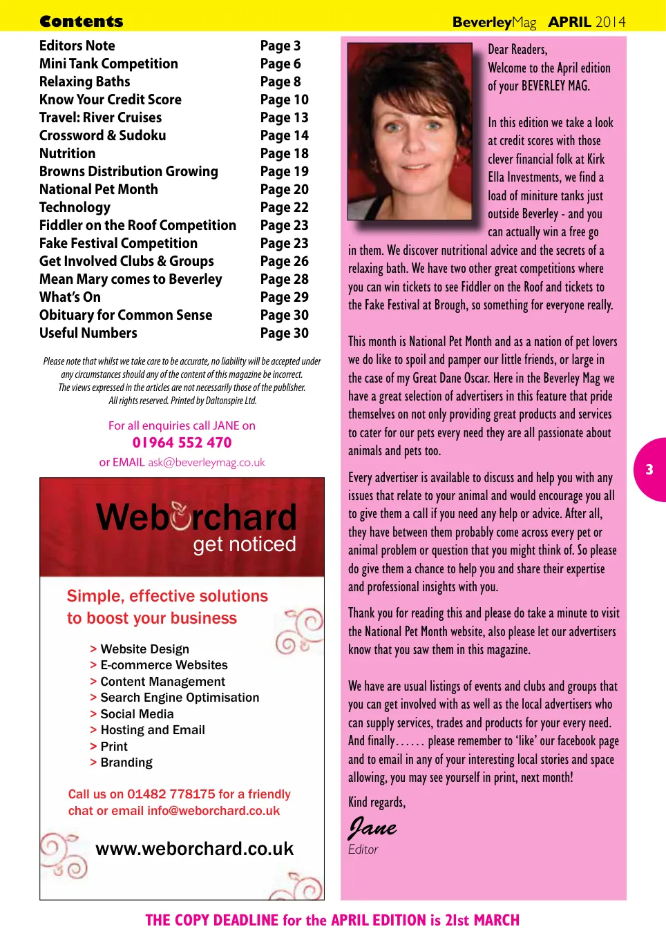 Beverley Magazine — April 2014 — Page 3 of 32