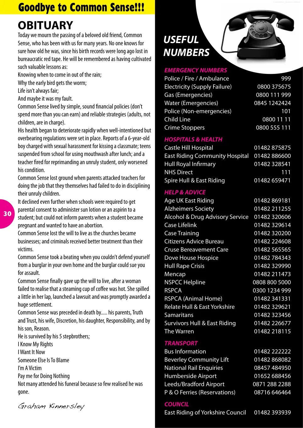 Beverley Magazine — April 2014 — Page 30 of 32