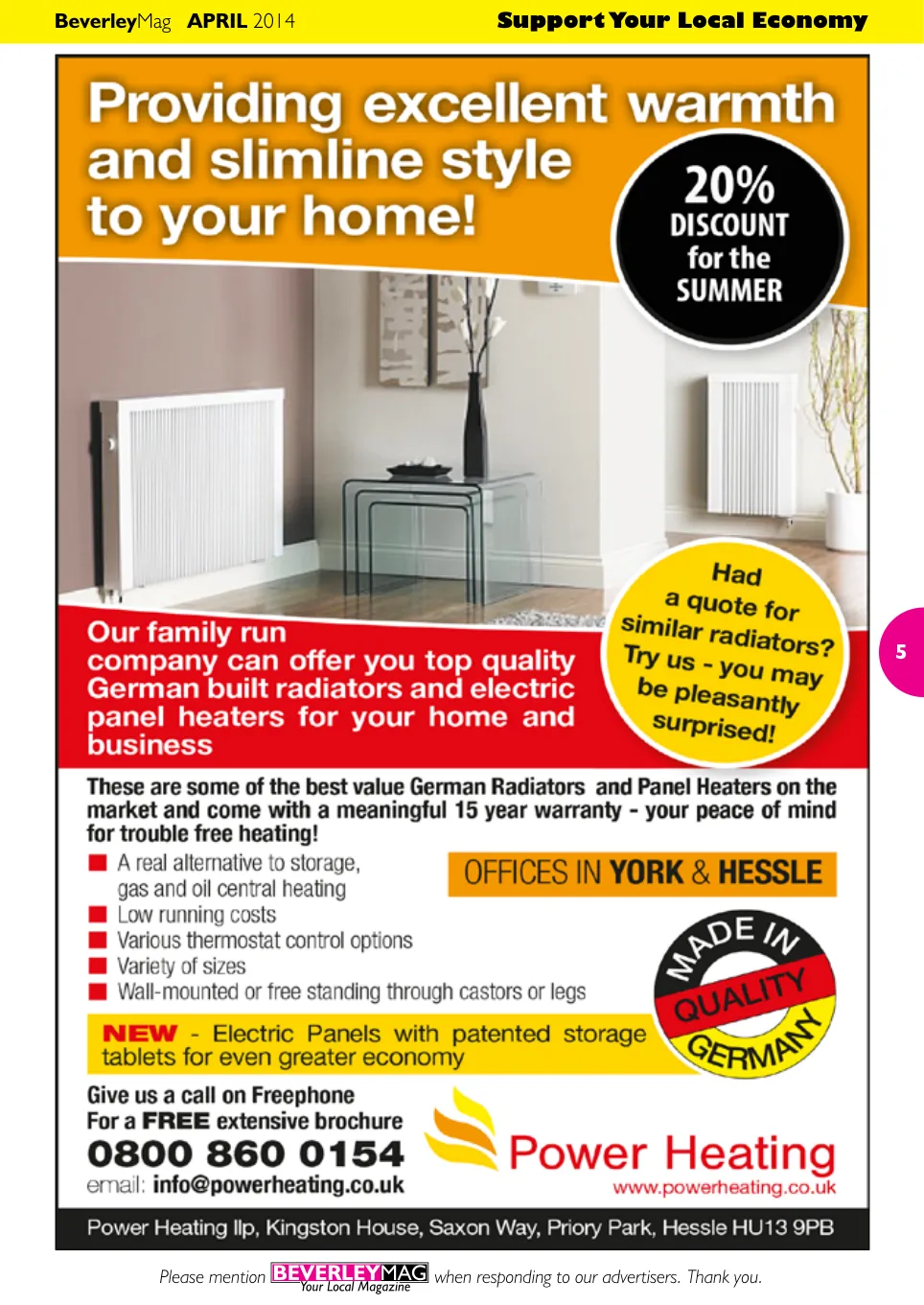 Beverley Magazine — April 2014 — Page 5 of 32