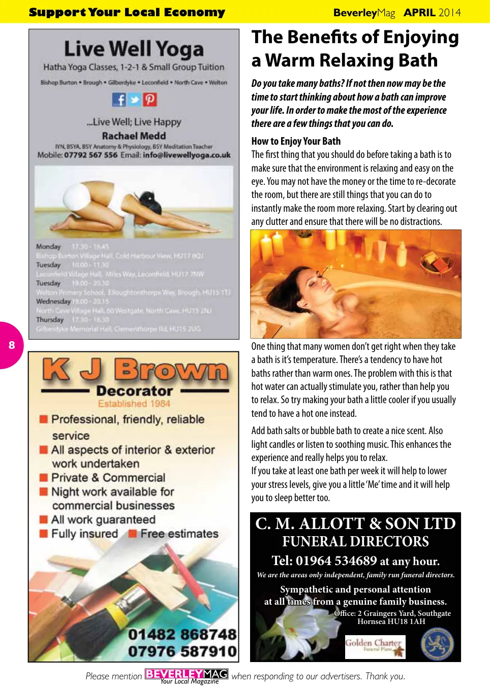 Beverley Magazine — April 2014 — Page 8 of 32