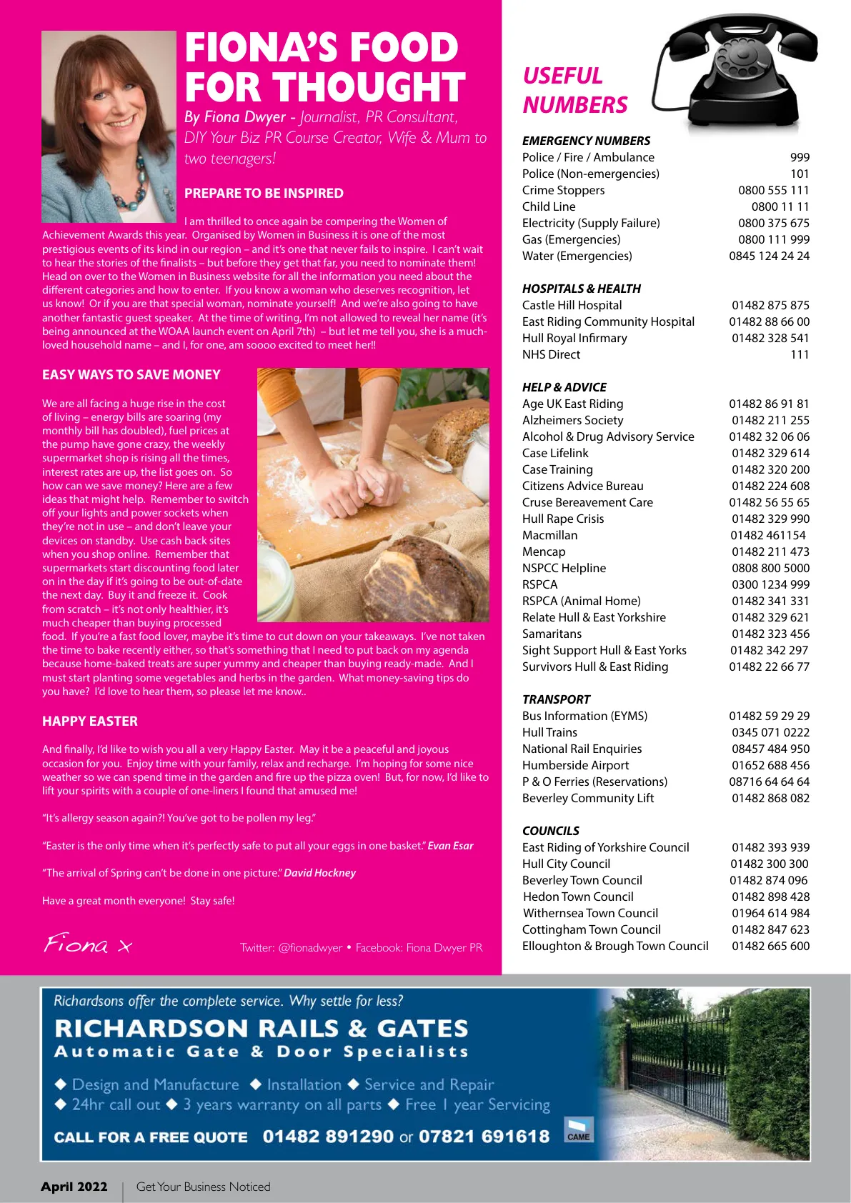 Beverley Magazine — April 2022 — Page 34 of 36