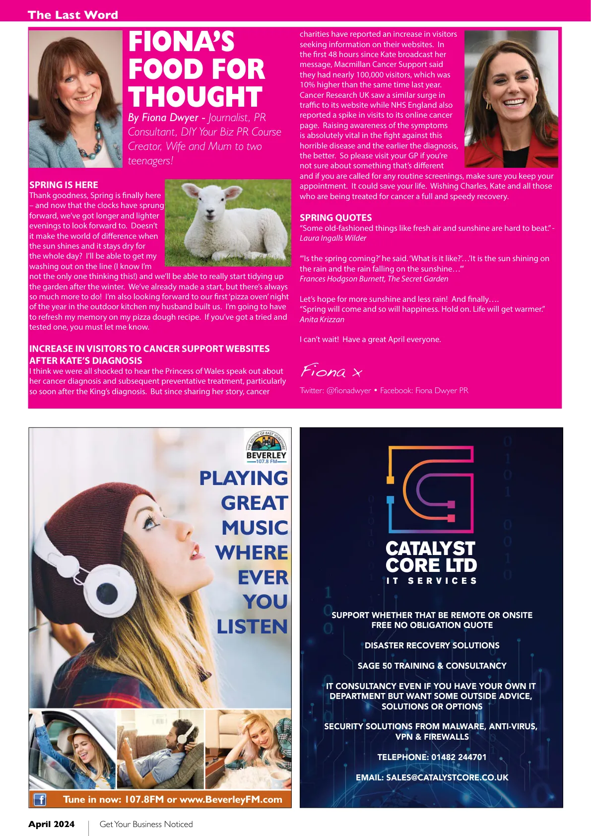 Beverley Magazine — April 2024 — Page 34 of 36