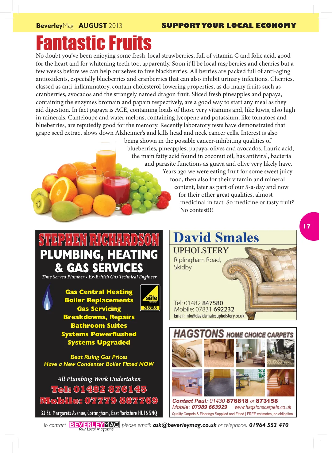 Beverley Magazine — August 2013 — Page 17 of 32