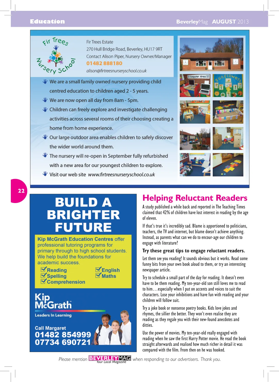 Beverley Magazine — August 2013 — Page 22 of 32