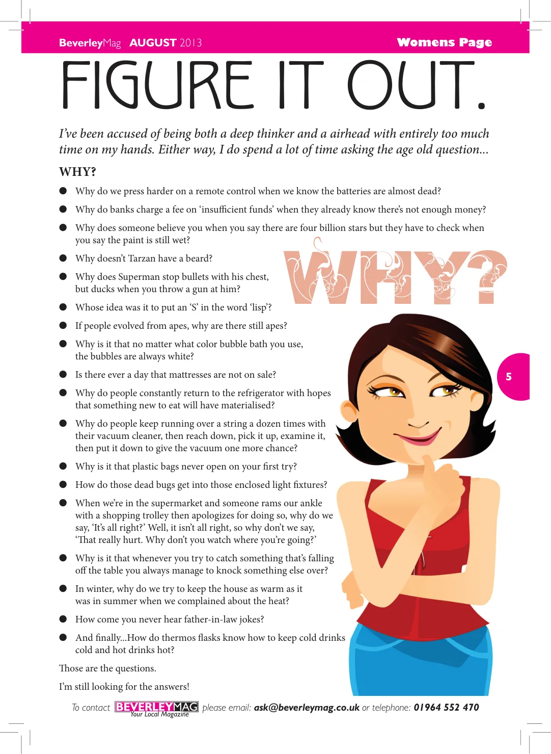 Beverley Magazine — August 2013 — Page 5 of 32