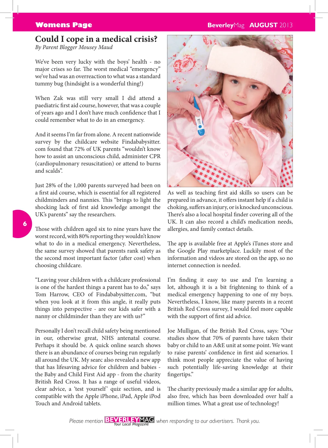 Beverley Magazine — August 2013 — Page 6 of 32