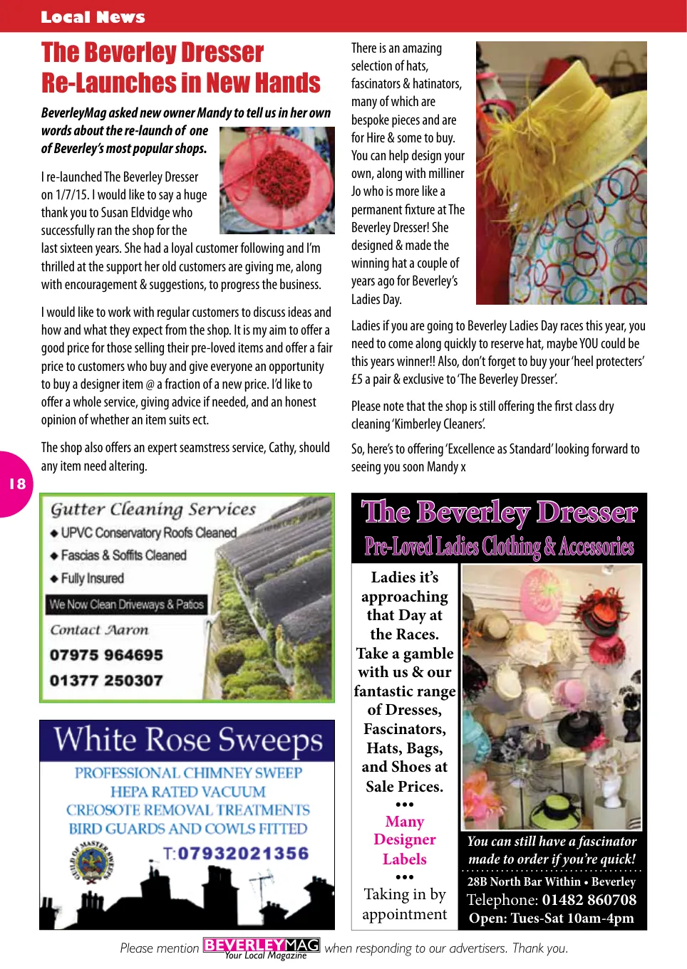 Beverley Magazine — August 2015 — Page 18 of 48