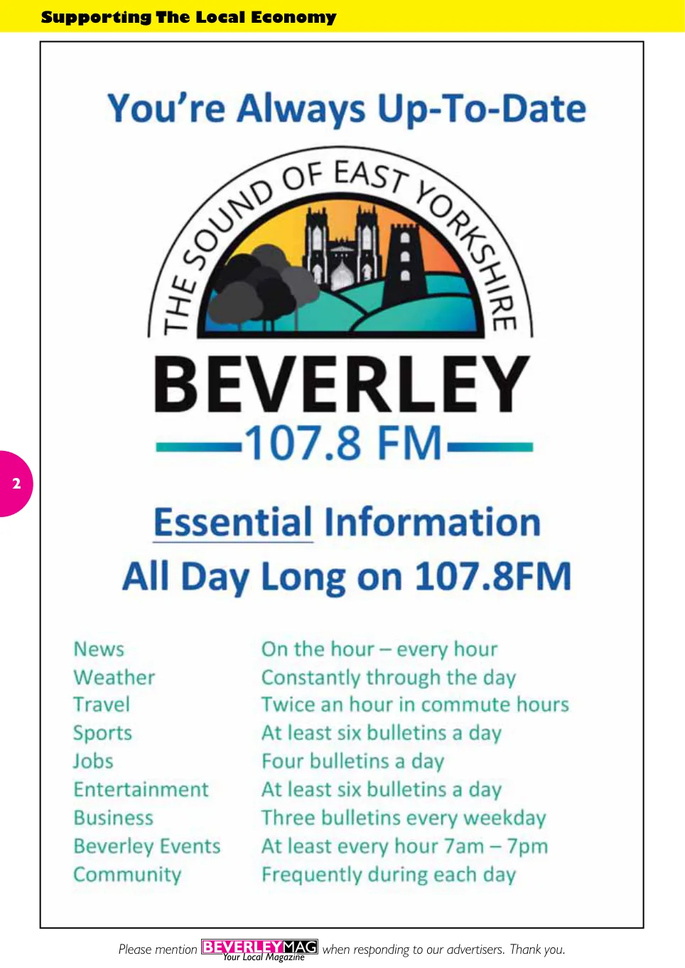 Beverley Magazine — August 2015 — Page 2 of 48