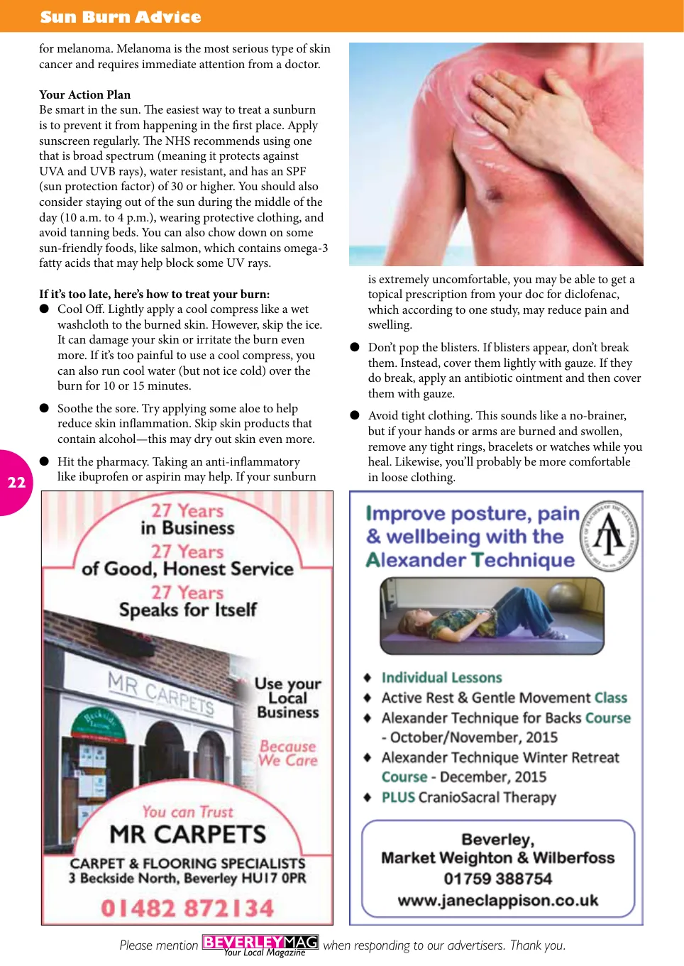 Beverley Magazine — August 2015 — Page 22 of 48
