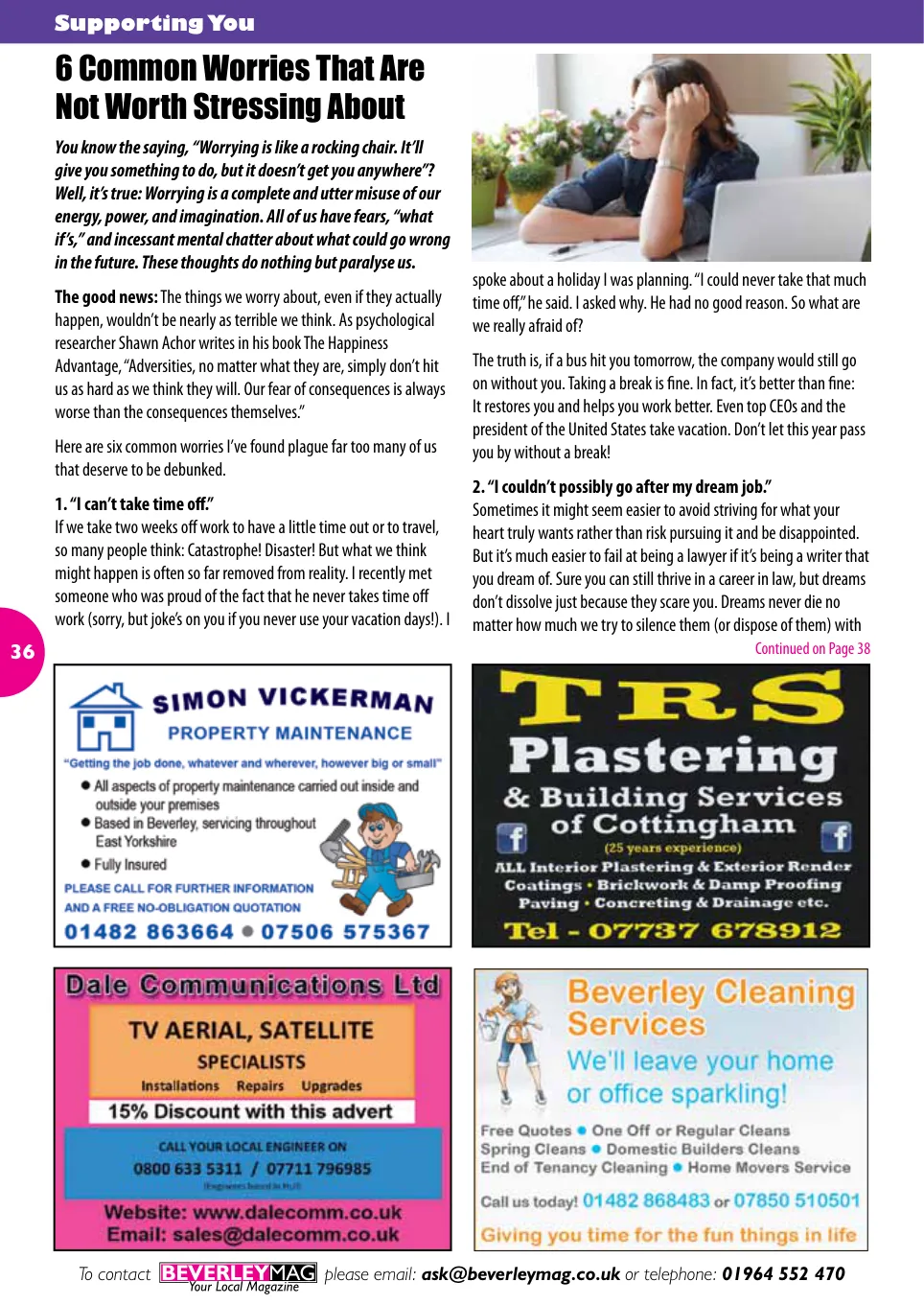 Beverley Magazine — August 2015 — Page 36 of 48