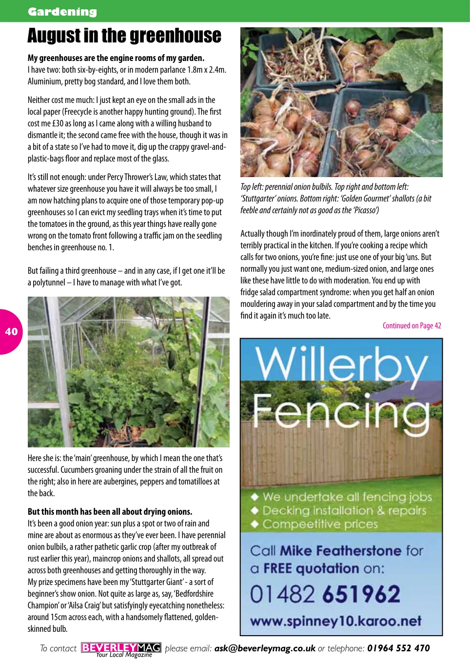 Beverley Magazine — August 2015 — Page 40 of 48