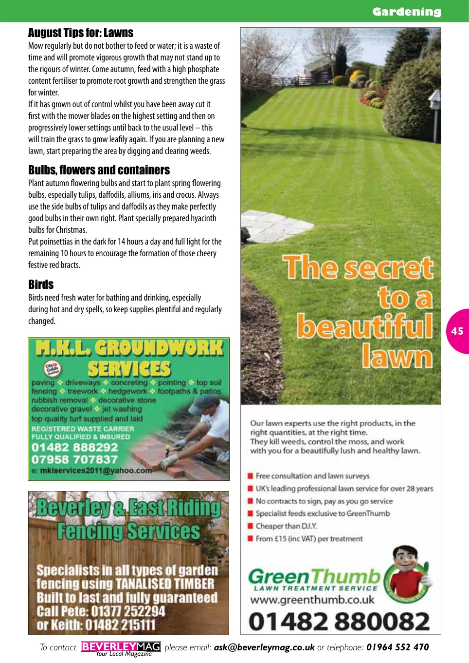 Beverley Magazine — August 2015 — Page 45 of 48