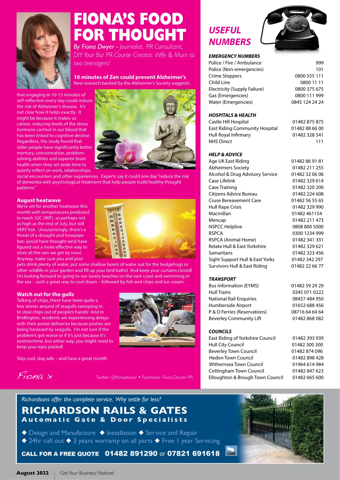 Beverley Magazine — August 2022 — Page 34 of 36