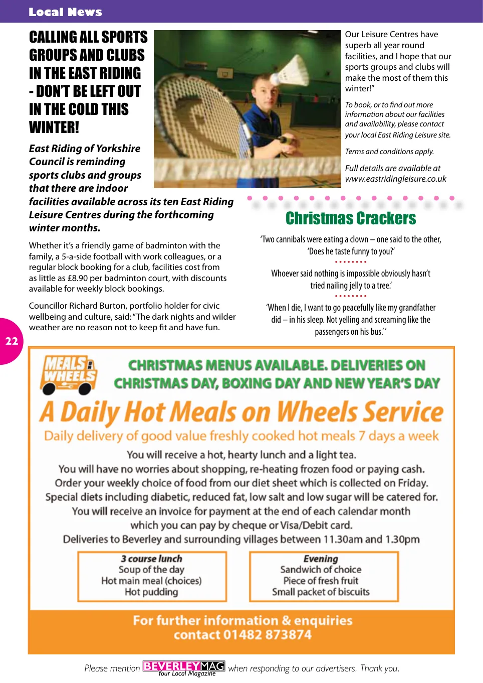 Beverley Magazine — December 2015 — Page 22 of 48