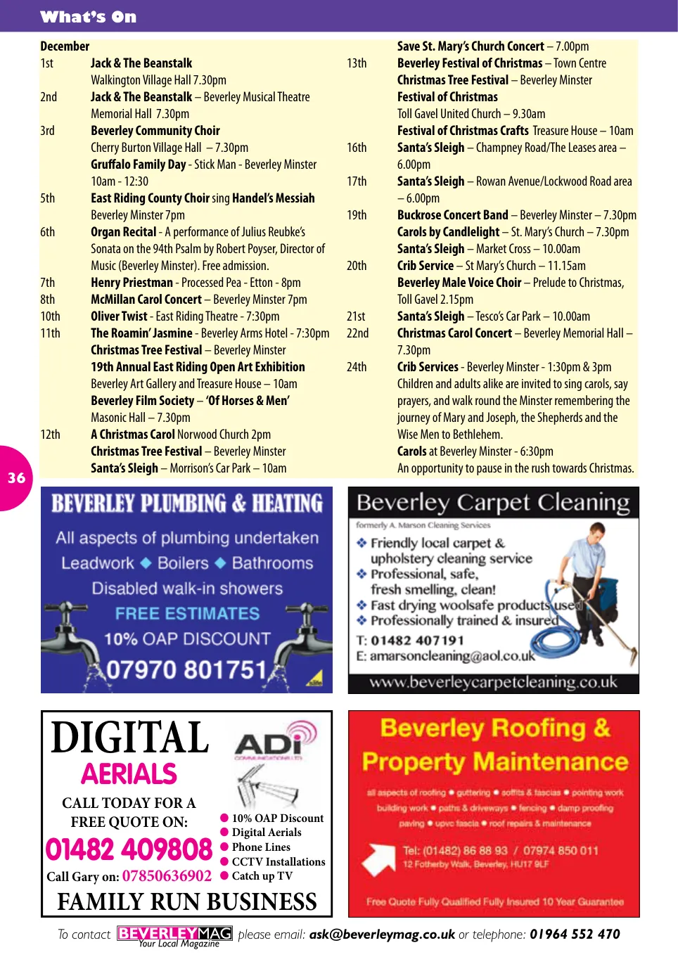 Beverley Magazine — December 2015 — Page 36 of 48