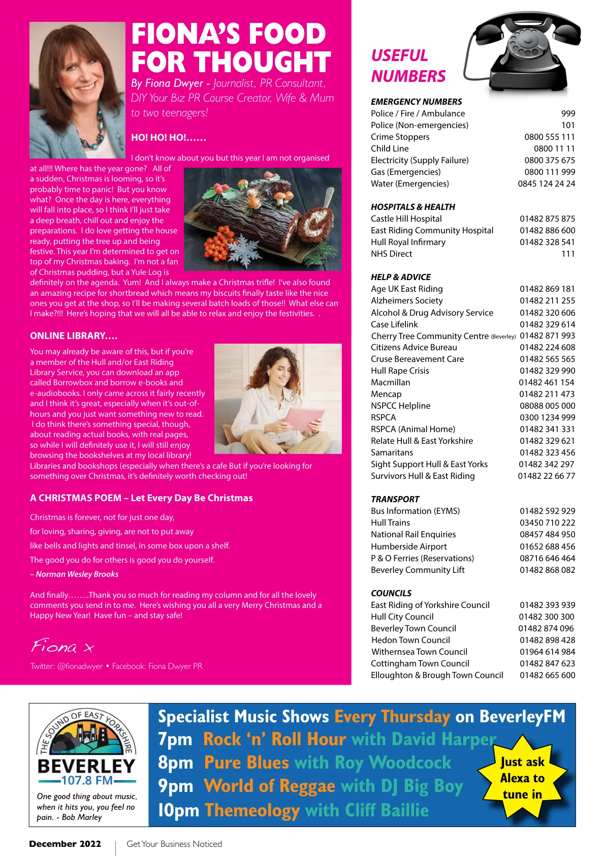 Beverley Magazine — December 2022 — Page 34 of 36