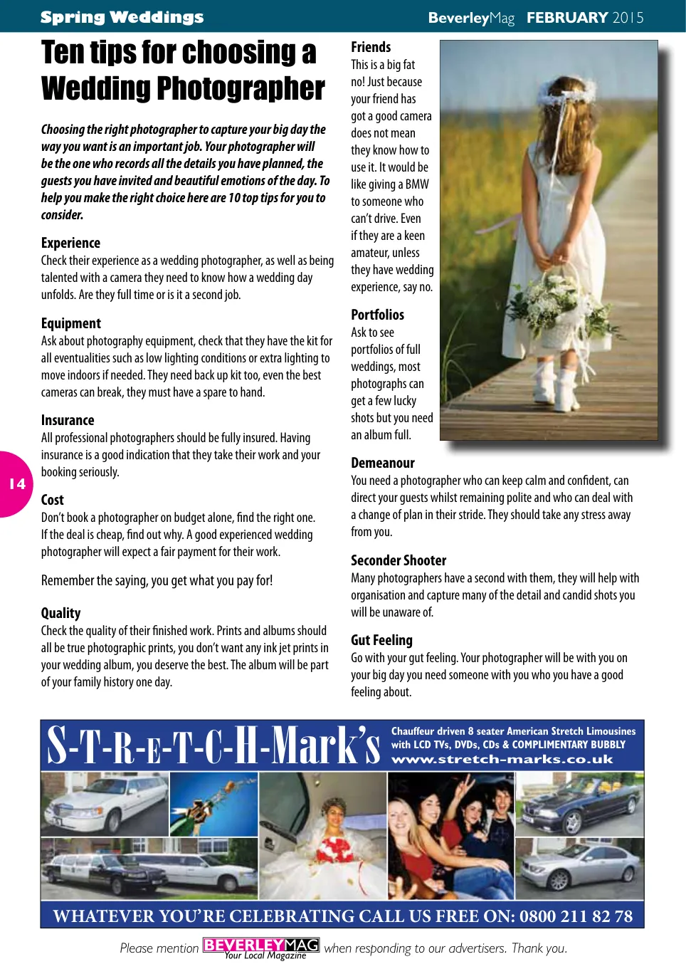 Beverley Magazine — February 2015 — Page 14 of 48