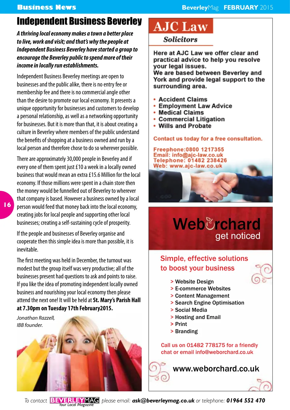 Beverley Magazine — February 2015 — Page 16 of 48