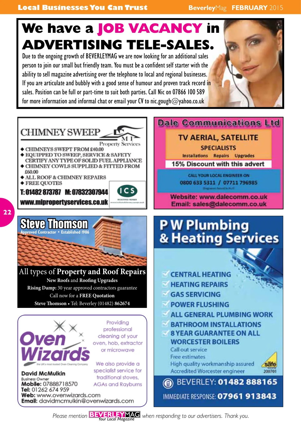 Beverley Magazine — February 2015 — Page 22 of 48