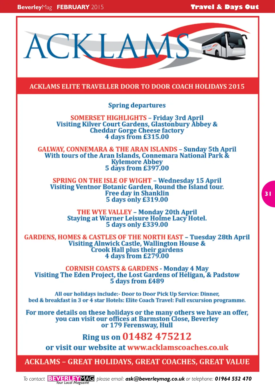 Beverley Magazine — February 2015 — Page 31 of 48