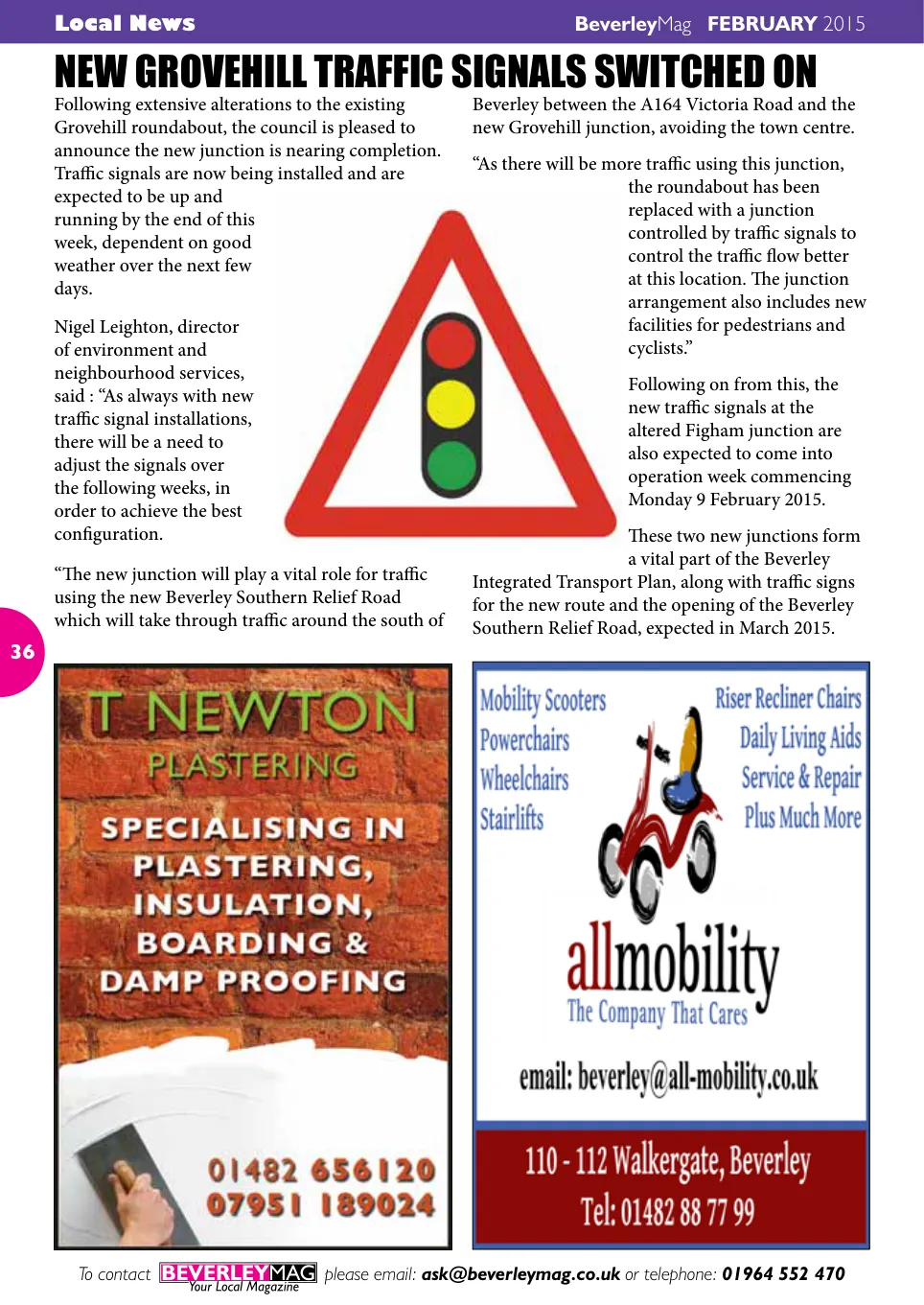 Beverley Magazine — February 2015 — Page 36 of 48