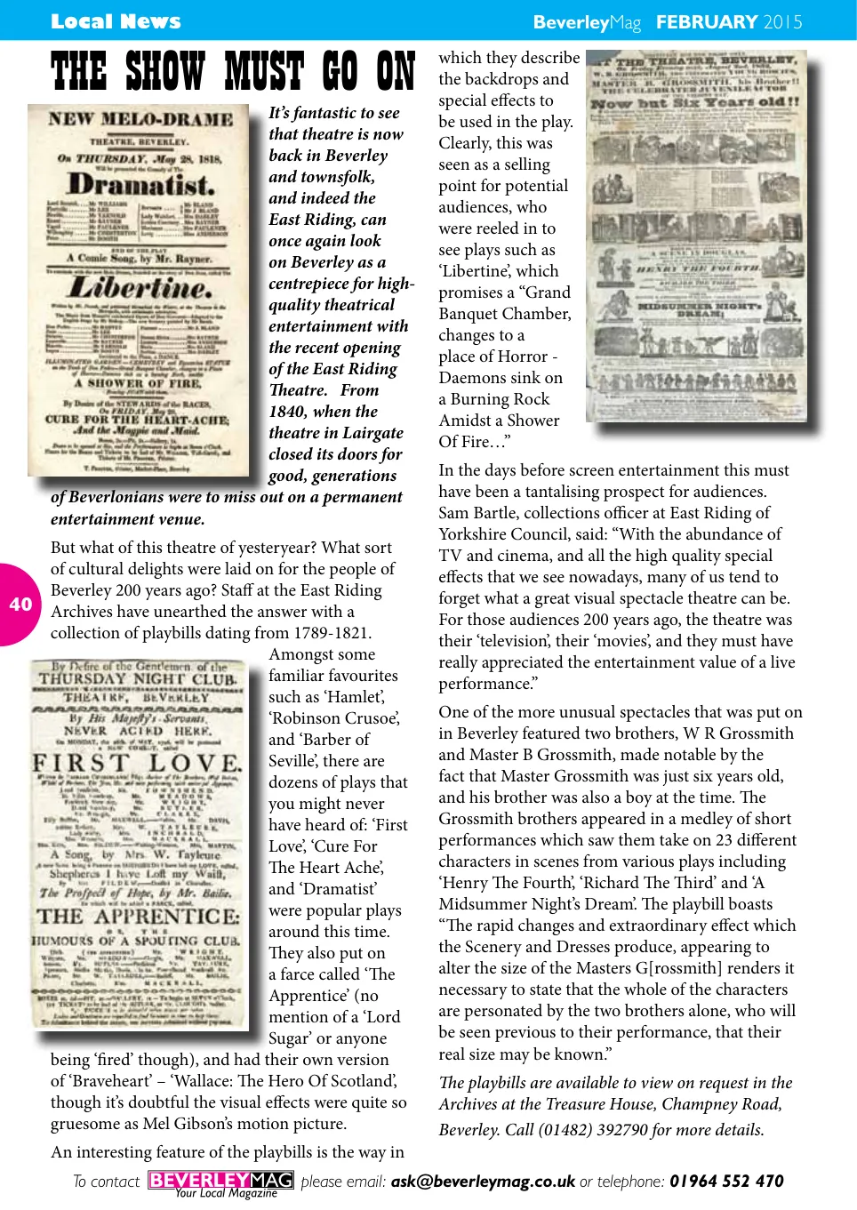 Beverley Magazine — February 2015 — Page 40 of 48