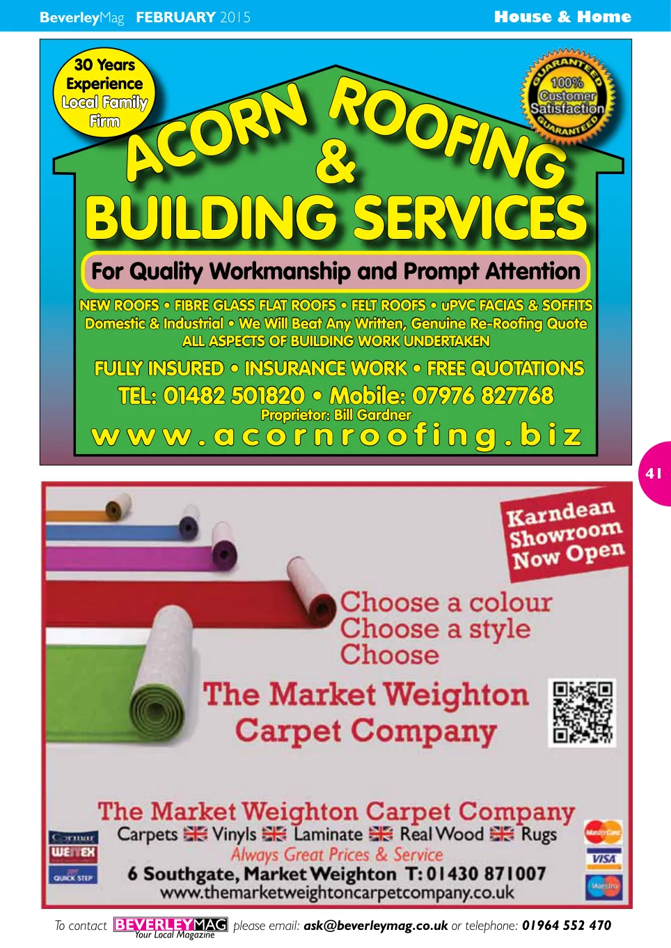 Beverley Magazine — February 2015 — Page 41 of 48