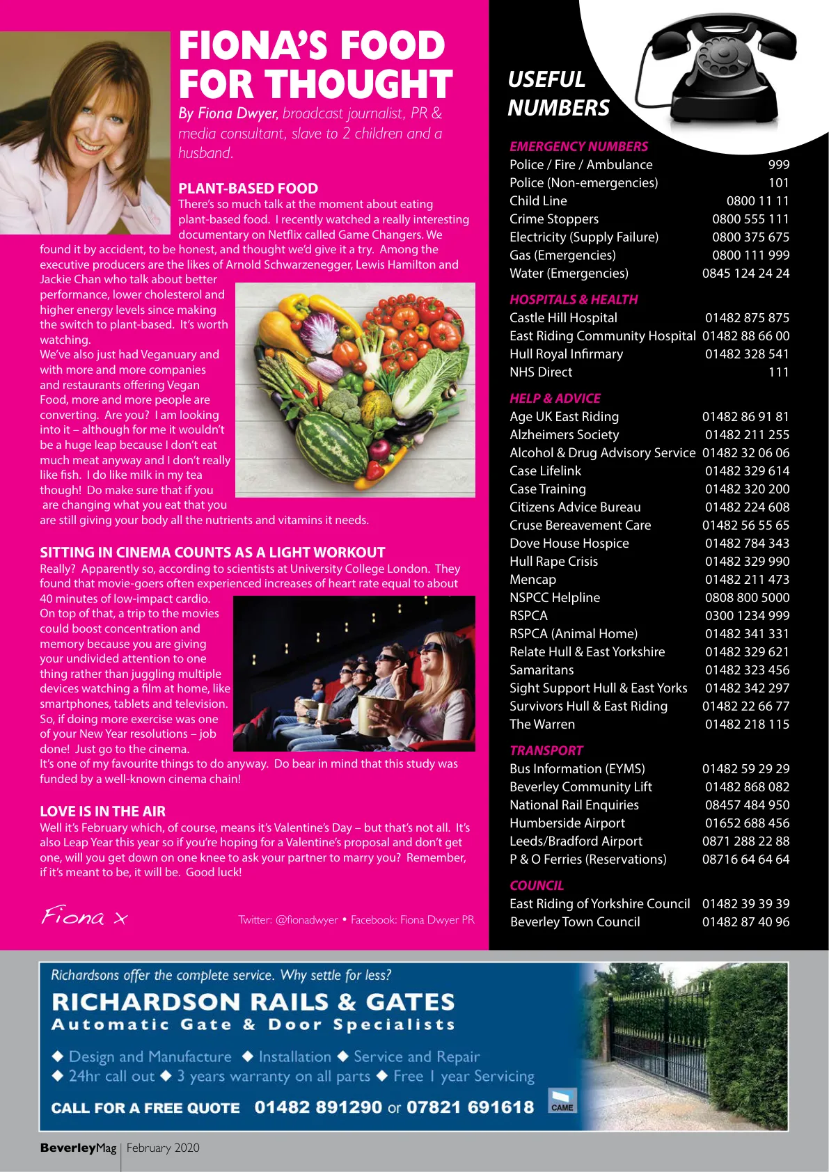 Beverley Magazine — February 2020 — Page 42 of 44