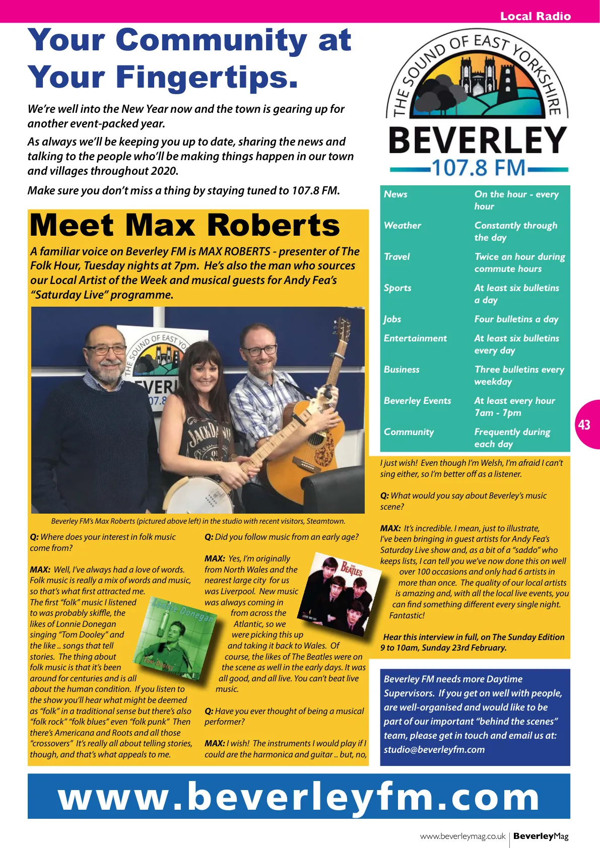 Beverley Magazine — February 2020 — Page 43 of 44