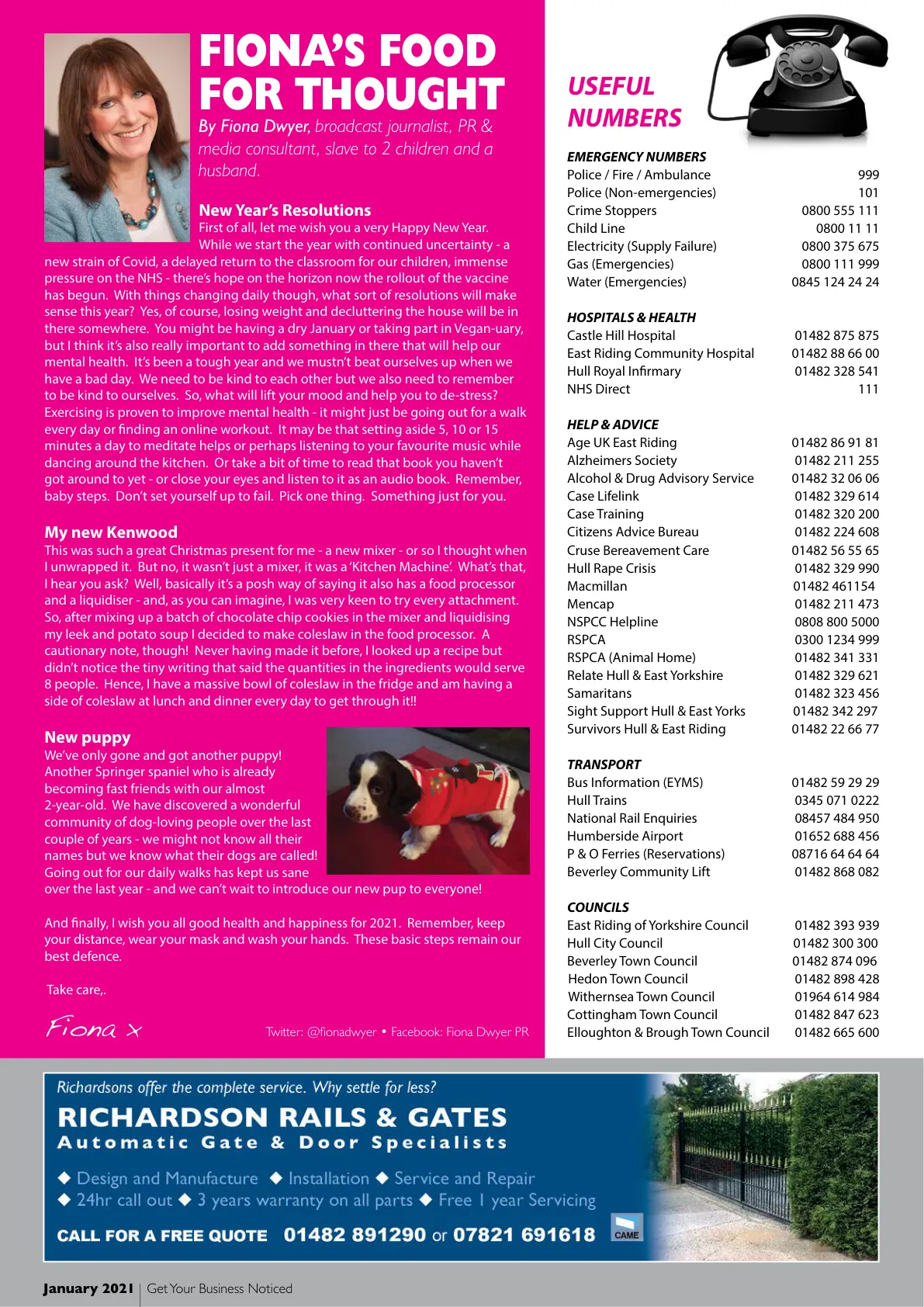 Beverley Magazine — January 2021 — Page 34 of 36