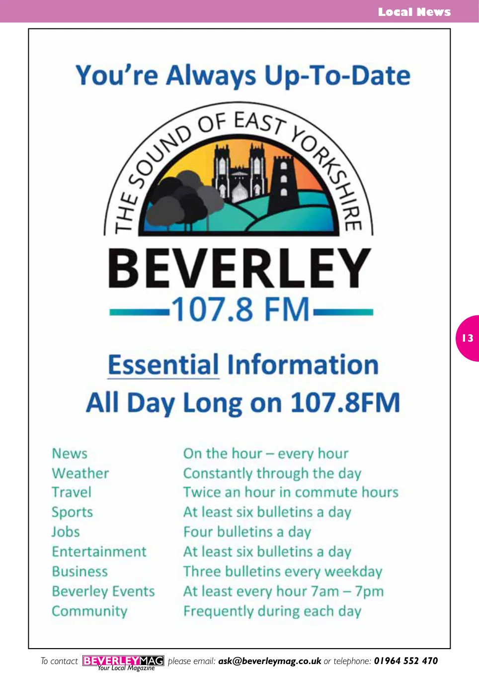 Beverley Magazine — July 2015 — Page 13 of 48