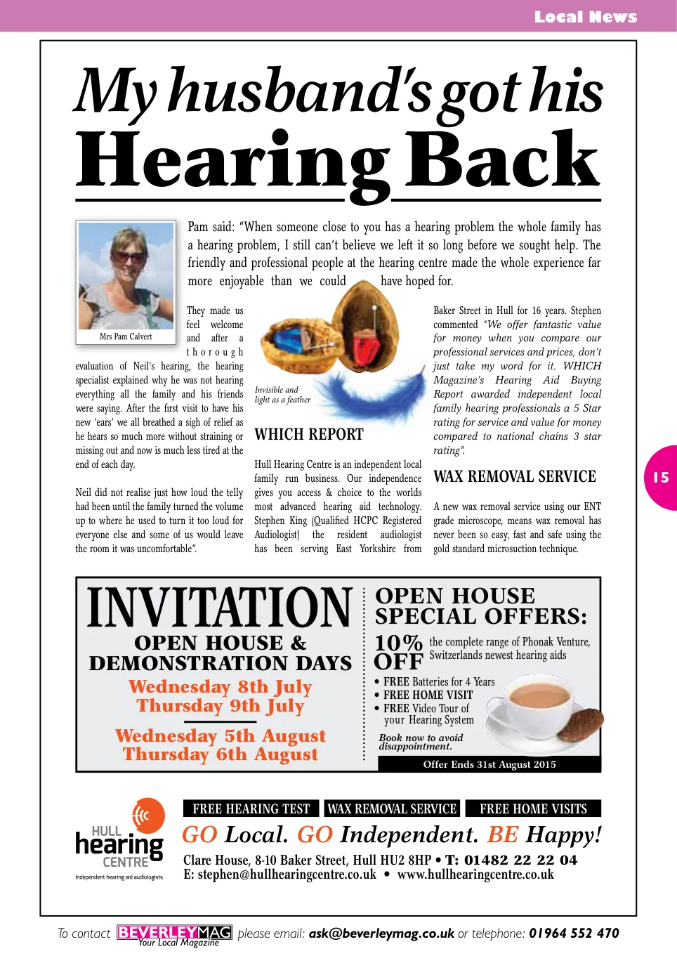 Beverley Magazine — July 2015 — Page 15 of 48