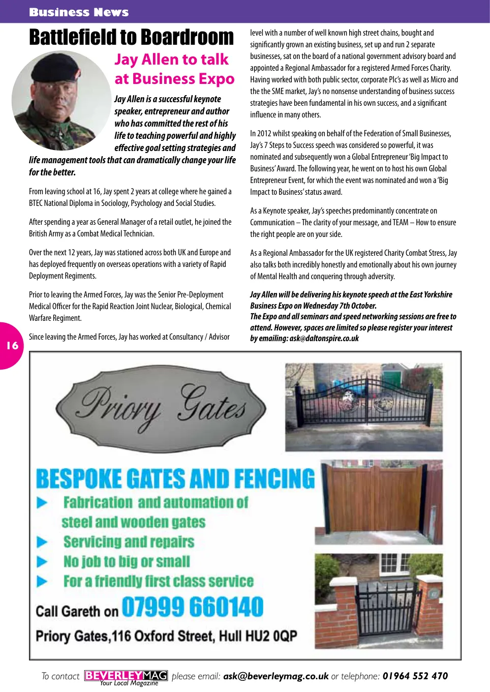 Beverley Magazine — July 2015 — Page 16 of 48