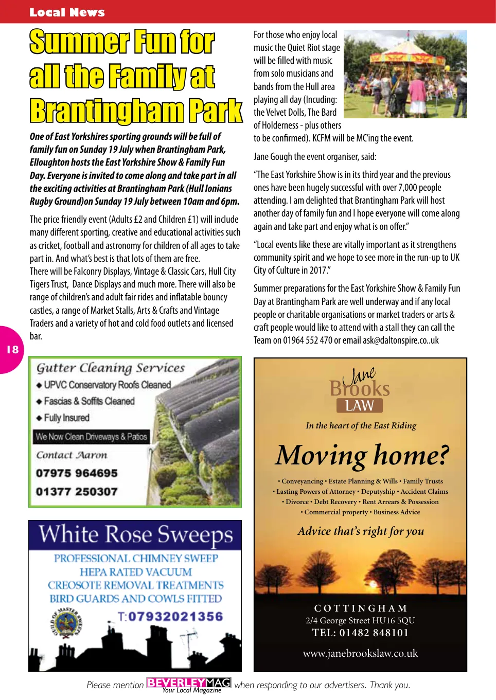 Beverley Magazine — July 2015 — Page 18 of 48