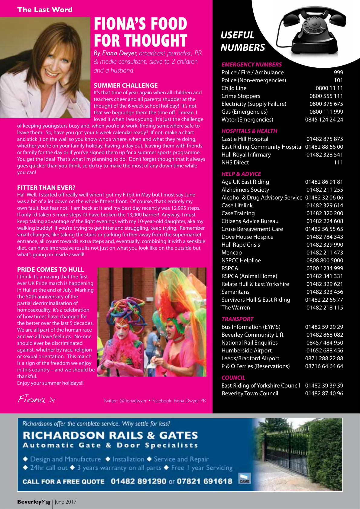 Beverley Magazine — July 2017 — Page 34 of 36