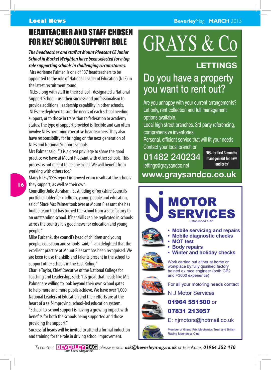 Beverley Magazine — March 2015 — Page 16 of 48