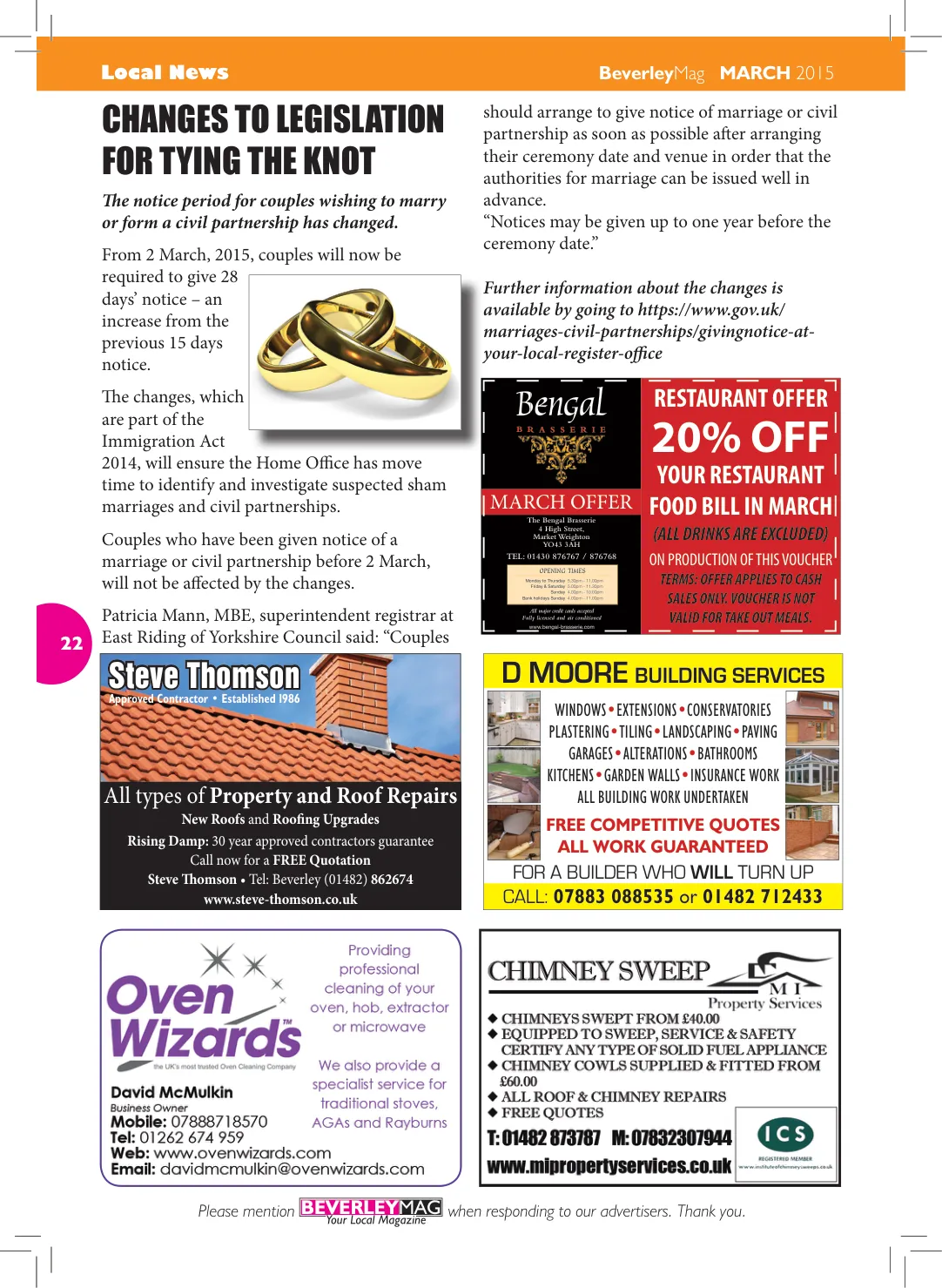 Beverley Magazine — March 2015 — Page 22 of 48