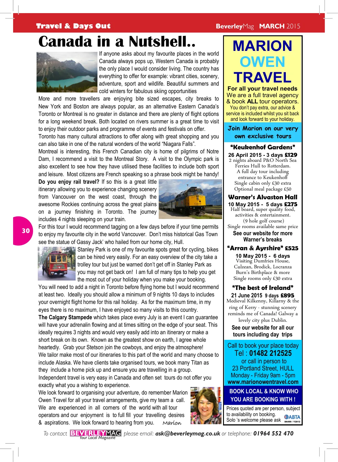Beverley Magazine — March 2015 — Page 30 of 48