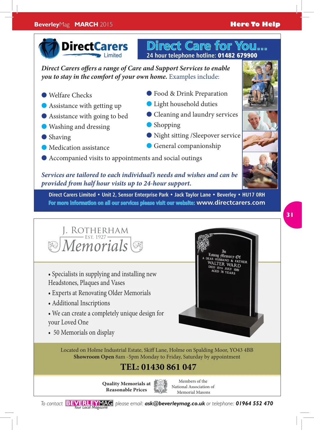 Beverley Magazine — March 2015 — Page 31 of 48