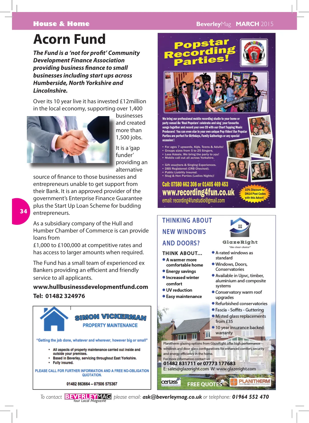 Beverley Magazine — March 2015 — Page 34 of 48