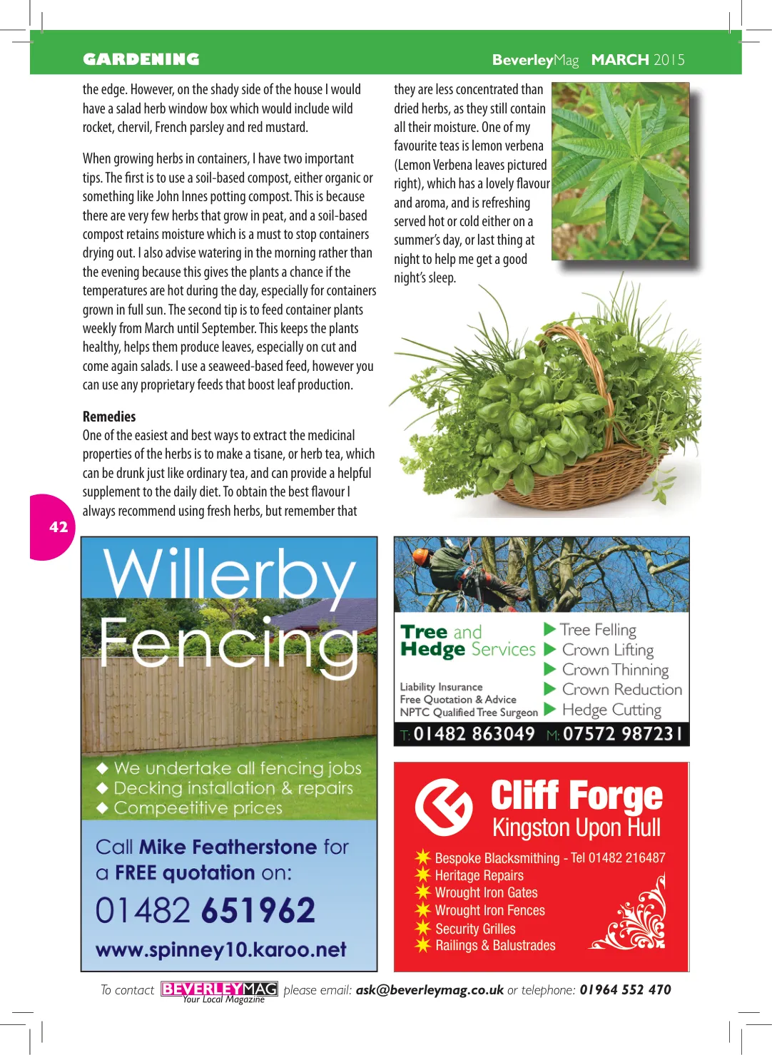 Beverley Magazine — March 2015 — Page 42 of 48