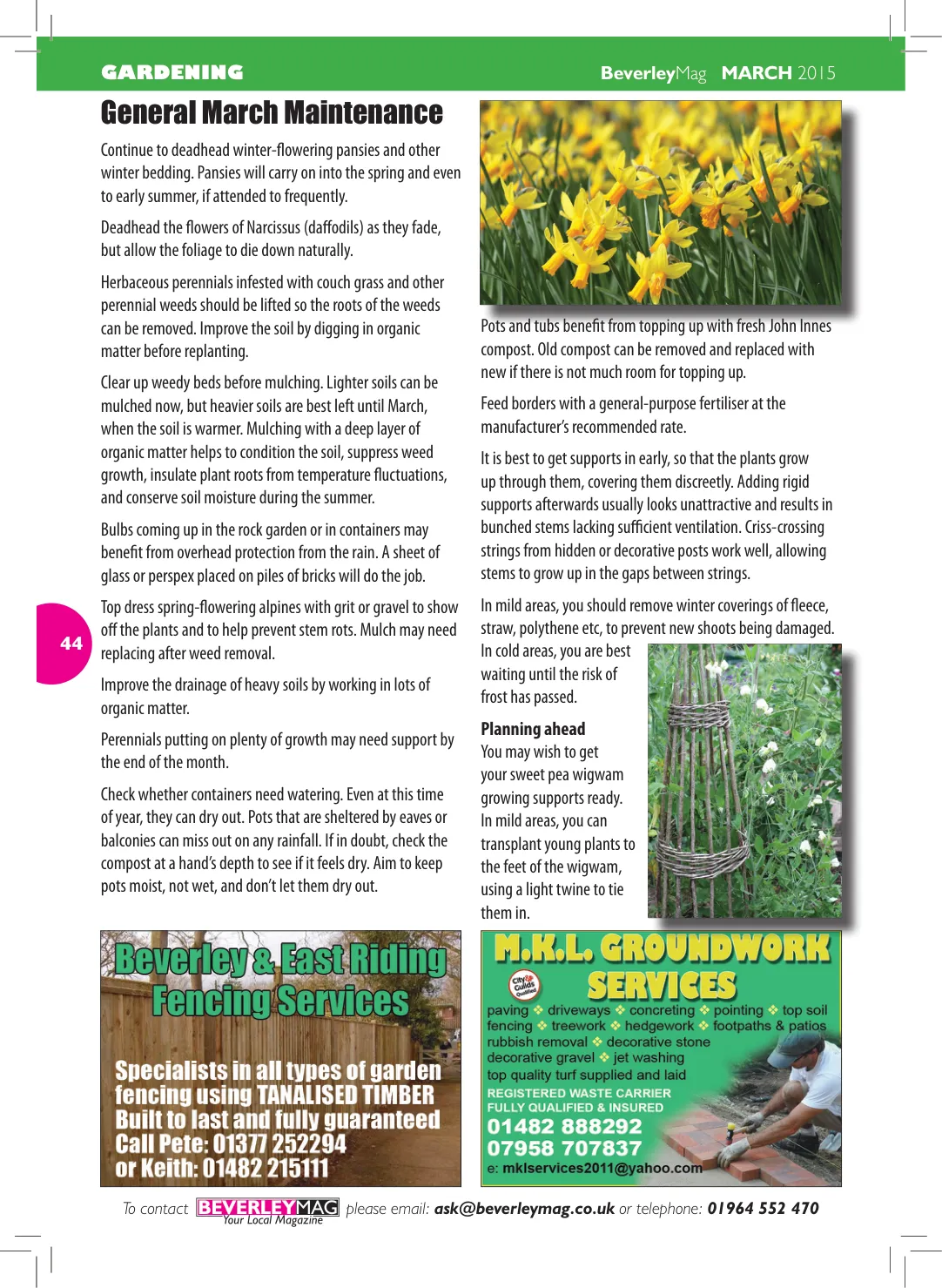 Beverley Magazine — March 2015 — Page 44 of 48