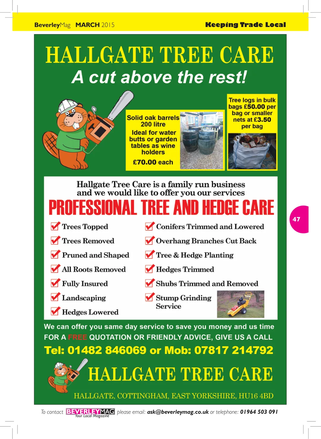 Beverley Magazine — March 2015 — Page 47 of 48