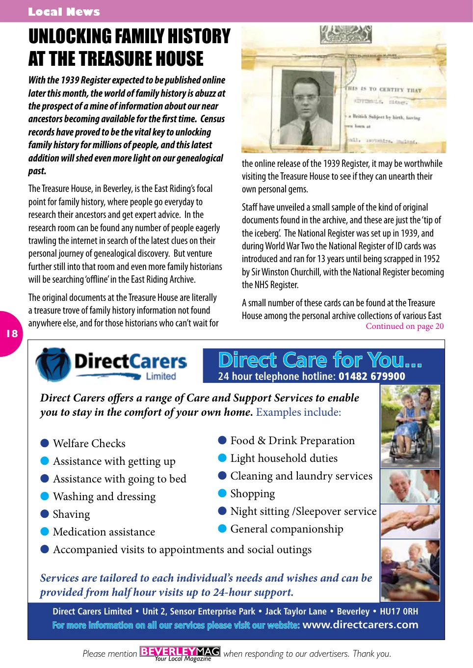 Beverley Magazine — November 2015 — Page 18 of 48