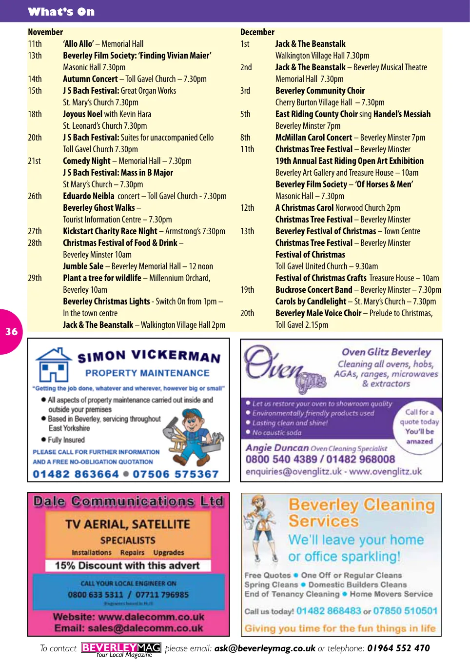 Beverley Magazine — November 2015 — Page 36 of 48