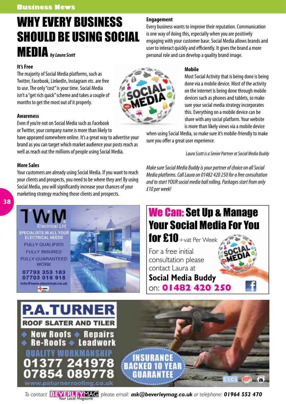 Beverley Magazine — November 2015 — Page 38 of 48