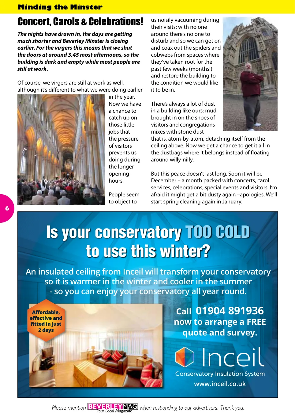 Beverley Magazine — November 2015 — Page 6 of 48